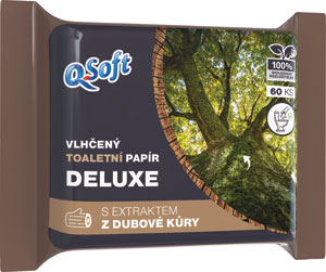 Q-Soft vlhčený toaletný papier s extraktom dubovej kôry 60 ks