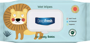 DEEP FRESH vlhčené detské obrúsky Lion 120 ks