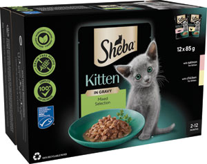 Sheba kapsička Kitten Mix 12 ks
