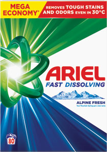 Ariel prášok Mountain Spring 4,4 kg / 80 PD