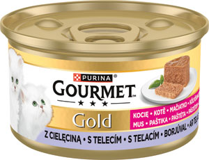 Gourmet GOLD Kitten paštéta s teľacím mäsom 85 g