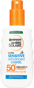 Garnier Ambre Solaire ochranný sprej proti UV žiareniu SPF50+ na citlivú detskú pokožku 150 ml