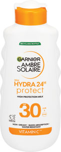 Garnier Ambre Solaire Hydra24h Protect ochranné opaľovacie mlieko proti UV žiareniu SPF 30 175 ml