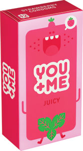 You & me lubrikované kondómy Juicy 12 ks