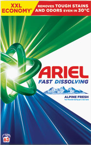 Ariel prášok Alpine Fresh 3,465kg / 63 praní