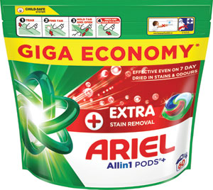 Ariel gélové tablety Extra Clean 60 ks