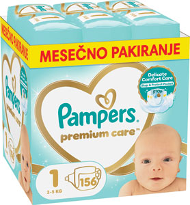 Pampers Premium detské plienky veľkosť 1 136 ks 2-5 kg