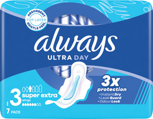 Always Ultra Single hygienické vložky Super Extra 7 ks