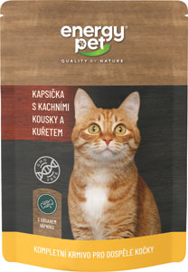 Energy Pet kapsička pre mačku kačacie + kuracie 100 g