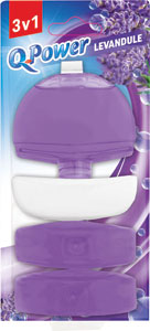 Q-Power tekutý WC blok Levanduľa 3 x 55 ml