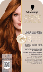 Schwarzkopf Creme Supreme farba na vlasy 7-7 Medená blond