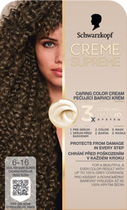 Schwarzkopf Creme Supreme farba na vlasy 6-16 Chladná popolavo tmavá blond