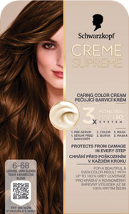 Schwarzkopf Creme Supreme farba na vlasy 6-68 Tmavá karamelová blond