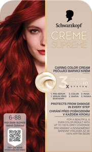 Schwarzkopf Creme Supreme farba na vlasy 6-88 Tmavá červená
