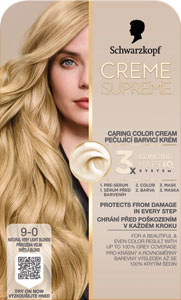Schwarzkopf Creme Supreme farba na vlasy 9-0 Prirodzená veľmi svetlá blond
