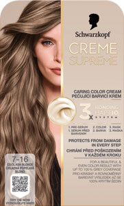 Schwarzkopf Creme Supreme farba na vlasy 7-16 Chladná popolavá blond