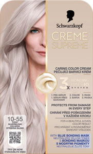Schwarzkopf Creme Supreme farba na vlasy 10-55 Chladná striebristá blond