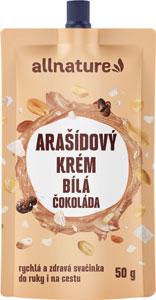 Allnature Arašidový krem a biela čokoláda 50 g