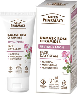 Green Pharmacy denný krém na tvár Revitalizácia Damašková ruža + Ceramidy 50 ml