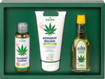 Alpa konopný set francovka konope 60 ml, masážny balzam 150 ml, Luna šampón 100 ml - Teta drogérie eshop
