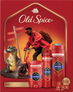 Old Spice darčeková sada Captain deo stick 50 ml, sprchový gél 250 ml, dezodorant 150 ml