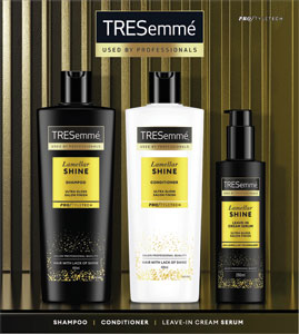 TRESemmé darčeková sada Lamelar shine šampón 400 ml, kondicionér 400 ml, sérum 200 ml