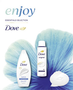 Dove darčeková sada Hydrate 3 sprchovací gél 250 ml, antiperspirant 150 ml, tuhé mydlo 90 g