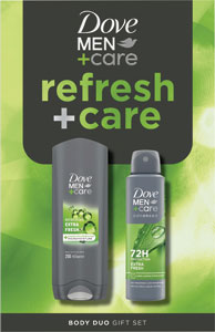 Dove darčeková sada advanced Men+care Extra Fresh sprchovací gél 250 ml, antiperspirant 150 ml