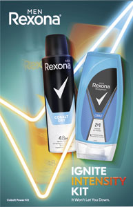 Rexona darčeková sada Men Cobalt Dry sprchovací gél 225 ml, antiperspirant 150 ml