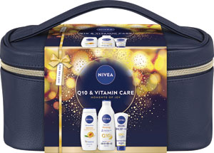 Nivea darčeková sada Bag Q10Care 2025 telové mlieko 400 ml, sprchovací gél 250 ml, krém na ruky 100 ml
