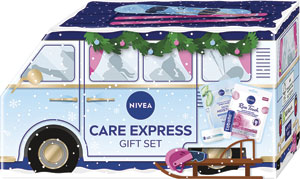 Nivea darčeková sada Box Care Express 2025 maska, Soft krém 50 ml, Labello balzam na pery 4,8 g