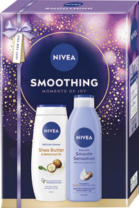 Nivea darčeková sada Box Body Smooth 2025 telové mlieko 250 ml, sprchovací gél 250 ml