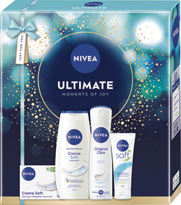 Nivea darčeková sada Box Soft Quartet 2025 krém 75 ml, sprchovací gél 250 ml, antiperspirant 150 ml, tuhé mydlo 100 g