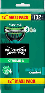 Jednorazový holiaci strojček Wilkinson Xtreme3 Sensitive 12 ks