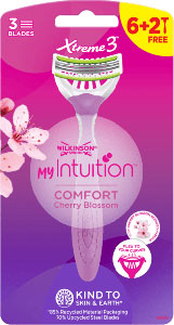 Wilkinson Xtreme3 Intuition Comfort jednorazový holiaci strojček Cherry Blossom 6+2 ks 