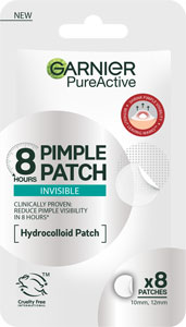 Garnier Pure Active Hydrokoloidné neviditeľné náplasti na nedokonalosti s BHA 8 ks