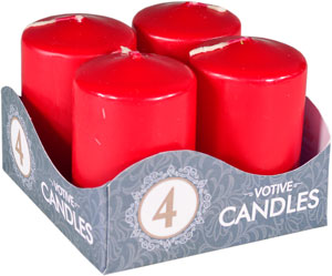 Sviečka adventná bordová 4 ks