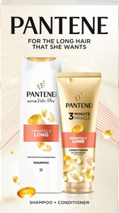 Pantene darčeková sada Infinitely long šampón 400 ml, kondicionér 3MM 220 ml