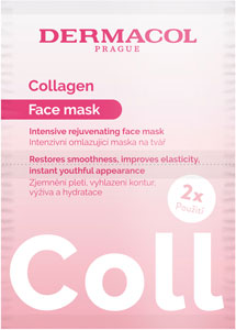Dermacol Collagen Intenzívna omladzujúca pleťová maska 2x8g