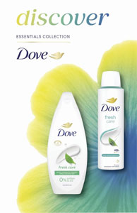 Dove darčeková sada Fresh care 2, sprchovací gél 250 ml, antiperspirant 150 ml