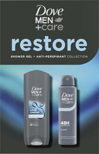 Dove darčeková sada Men+Care Clean Comfort sprchovací gél 250 ml, antiperspirant 150 ml