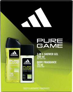 Adidas darčeková sada Pure Game natural sprej 75 ml, sprchový gél 250 ml