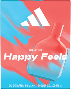 Adidas Vibes darčeková sada Happy Feels parfumovaná voda 50 ml, sprchový gél 100 ml