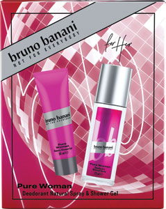 Bruno Banani darčeková sada Pure Woman deodorant natural sprej 75 ml, sprchový gél 50 ml