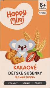 Happy Mimi sušienky s kakaom 6m+ 120 g