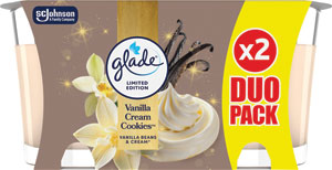 Glade sviečka Vanilla Cream Cookies duopack 2 x 112 g