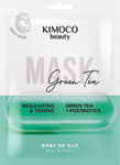 Kimoco Beauty tonizujúca maska na tvár s výťažkami zo zeleného čaju a postbiotikami 23 ml