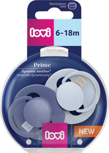 Lovi cumlík silikónový dynamický Prime 6-18 m 2 ks Baby Blue / Blue 2 ks