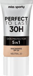 Miss Sporty make-up Perfect to Last 30H Skin Protector 5v1 20 Neutral
