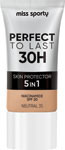 Miss Sporty make-up Perfect to Last 30H Skin Protector 5v1 35 Neutral